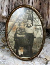 ancien miroir de sac avec