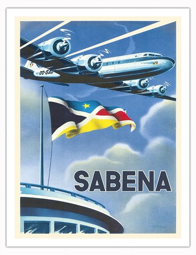 Affiche poster sabena - affiche,