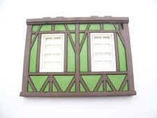 PLAYMOBIL (L3157) MOYEN-AGE - Mur Colombage 2 Fenêtres Maison Tailleur 3440