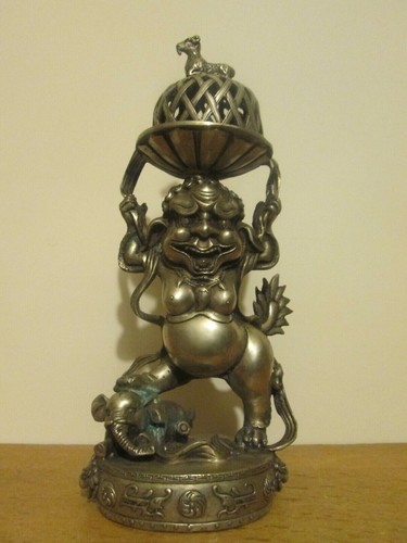 Sculpture burner demon bronze - demon,