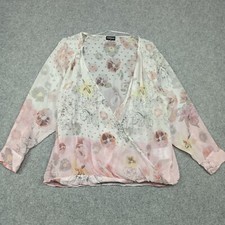 Sportalm Blouse En Soie 100% 36 - S Chiffon Surdimensionnée Légère Transparente