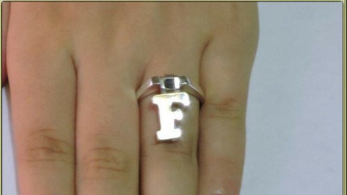 Rare letter silver charm - rare,