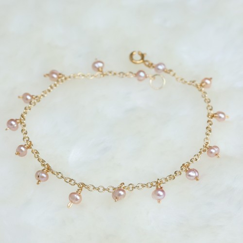Bracelet argent perle de - or,
