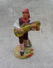 SANTON DE PROVENCE VINTAGE EN TERRE CUITE DEVOUASSOUX, JOUEUR DE GUITARE 5,5 cm