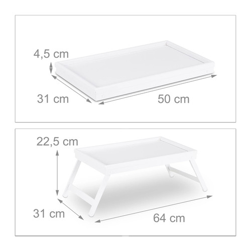 Tablette plateau lit bambou - de,