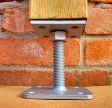 Pied de poteau réglable en hauteur, support galvanisé 70x70 90x90 120x120