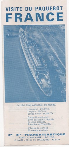 Paquebot france plan visite - paquebot,