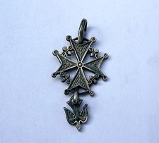 Petit Croix Huguenot- Croix Valdese Argent Bruni 925 Argent Sterling