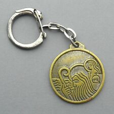 French, Antique Religious Key Ring. Saint Christopher and Jesus. Large Medal.