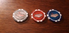 lot 3 Jetons Poker américains - Casino Las Vegas - set 3 poker chips