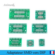 PCB adaptateur SMD (SOP/SSOP) vers DIP  SOP8 SOP10 SOP14 SOP16 SOP20 SOP24 SOP28
