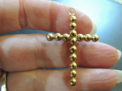 Croix ancienne boules - "boules", double