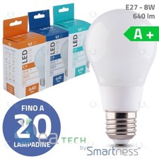 Ampoules LED Bulb E27 A60 8W 640lm Blanc Chaud Froid Naturel IP22 Classe A+