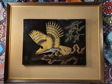 panneau laqué or Japonais