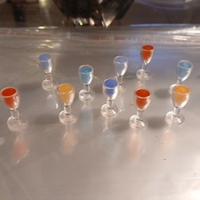 PLAYMOBIL  Gros Lot 10 VERRE Pied Maison Nourriture City Vaisselle Commerce