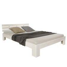 Lit en Bois Double Adulte 160x200 cm Cadre de Futon Sommier à Lattes Homestyle4u