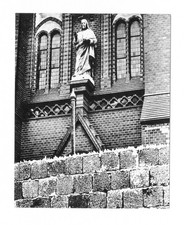 G1698 Bernauer Strasse. Eglise 1962. Mur de Berlin. Photo argentique