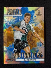 Cristiano Ronaldo 2022-23 Topps Finest Prized Footballers Fusion Blue Gold SSP