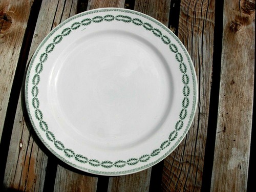 Assiette plate verte - plate,