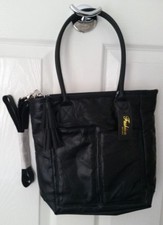 Sac à main femme cuir patch noir