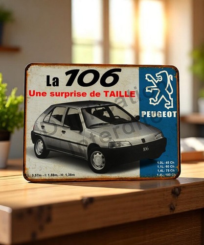 Plaque métal vintage - vintage, peugeot