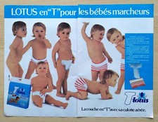 Publicité Papier - Change bébé LOTUS de 1984