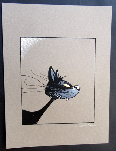 Serigraphie loisel chat - serigraphie,