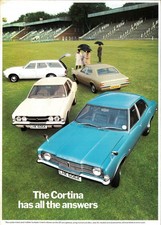 Catalogue brochure prospekt Ford Cortina MK3 1971 UK - Royaume-Uni - 6 pages