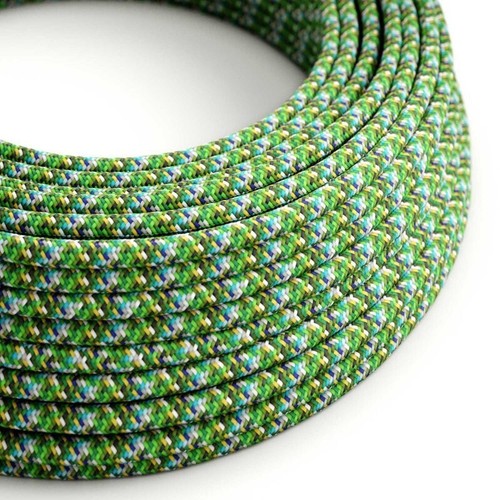 Câble textile rond effet soie