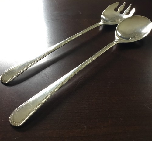 Vintage silver plated salad - plated,