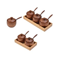 Pot à épices en bois, boîte
