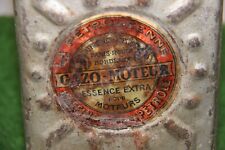 ANCIEN BIDON D'ESSENCE EN  FER   GAZO-MOTEUR VINTAGE  DE 1920 20 ÈME SIÈCLE N° 4
