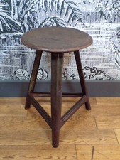 TABOURET tripode ATELIER ALLEMAND 1930-FER BOIS-DESIGN INDUSTRIEL DLG ROWAC