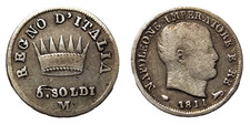 5 Soldi / Argent / 1811 / M