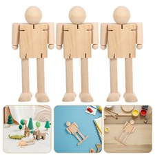 3 Figurines en Bois Articulées : Mannequins Flexibles pour Dessin Peinture,