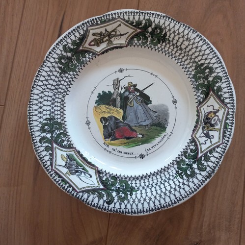 Assiette faience creil - faience,