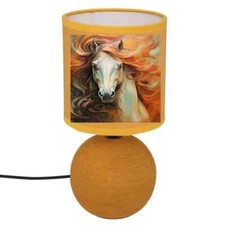 LAMPE DE CHEVET OCRE CHEVAL