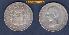 Espagne – 2 Pesetas 1889 TB