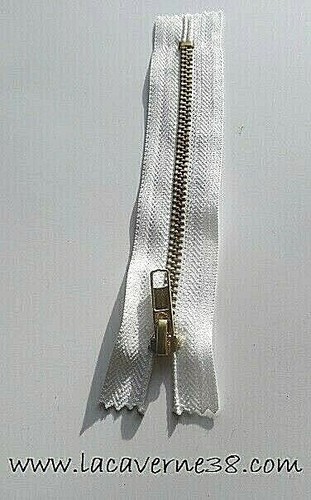 Fermeture éclair 10cm - , blanc