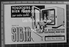 REFRIGERATEUR DE TABLE FRIGO SIBIR   publicité advert 1950