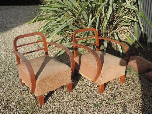 Paire fauteuil art deco - art,