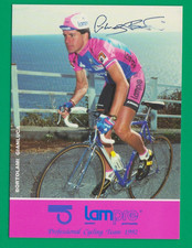 CYCLISME carte cycliste BORTOLAMI GIANLUCA équipe LAMPRE 1992 signée