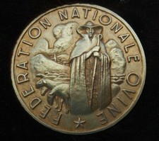 MEDAILLE BRONZE BERGER MOUTON LAINE FEDERATION NATIONALE OVINE OVIN 46 mm 41 g