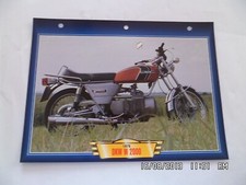 CARTE FICHE MOTO 1975 DKW W
