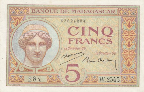 Madagascar francs portrait - 5,