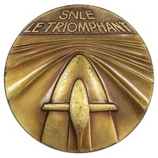 France médaille SNLE Le Triomphant sous-marin nucléaire n.d par Jimenez bronze 