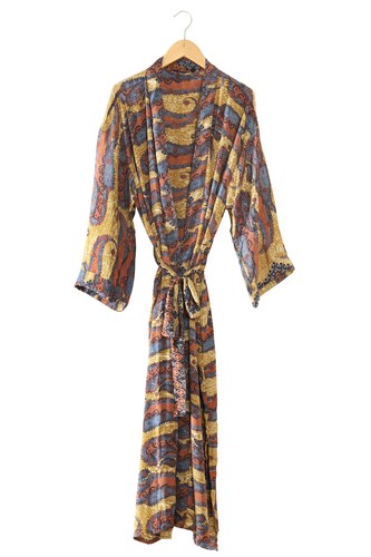 Robe longue kimono vintage - kimono, en