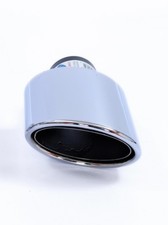 1x Sport Ovale Ouverture D'Échappement Inox Embout Chrome Auspuffendohre Auto