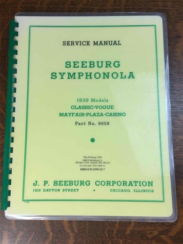 Seeburg symphonola 1939 models - seeburg,