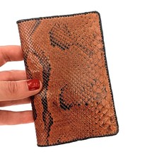 Portefeuille Vintage en Python Véritable – Cuir & Peau de Serpent – Années 70